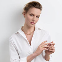 Jaipur 18K Yellow Gold Double Disc Drop Earrings, yellow gold, Long's Jewelers