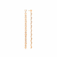 18K Rose Gold Wings of Love Heart Drop Earrings, 18k rose gold, Long's Jewelers