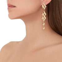 18K Yellow Gold Python Drop Earrings, 18k yellow gold, Long's Jewelers
