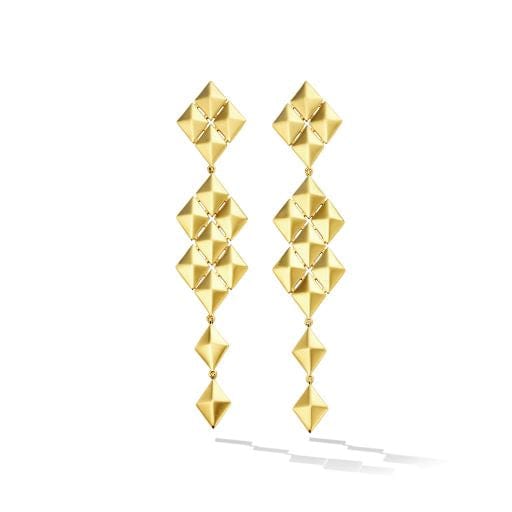 18K Yellow Gold Python Drop Earrings, 18k yellow gold, Long's Jewelers
