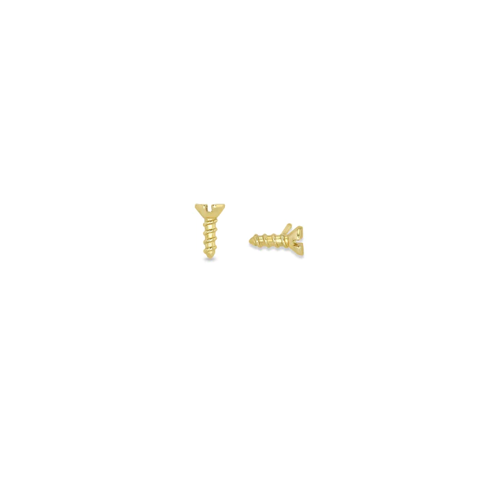 14K Yellow Gold Screw Bar Stud Earrings, 14k yellow gold, Long's Jewelers