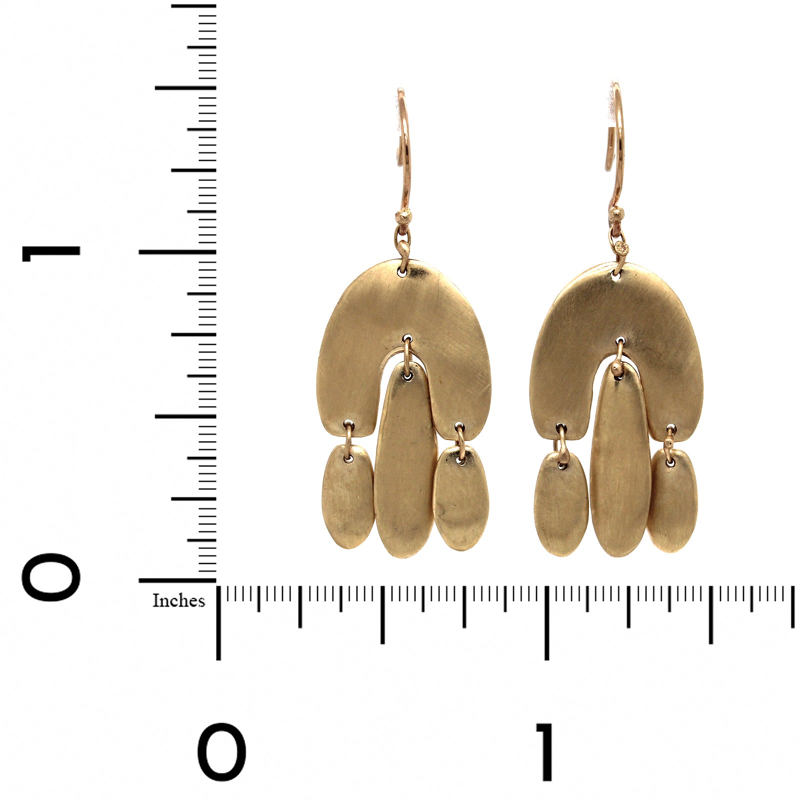 10K Yellow Gold Mini Chandelier Drop Earrings