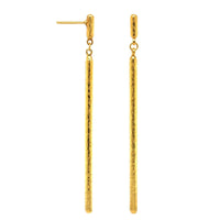 24K Yellow Gold Vertigo Single Drop Earrings, Long's Jewelers