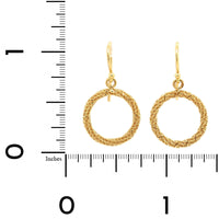 18K Yellow Gold Stardust Circle Drop Earrings, Long's Jewelers