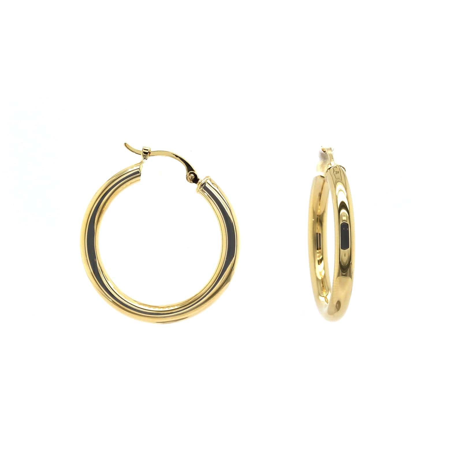 14K Yellow Gold Hoop Earrings
