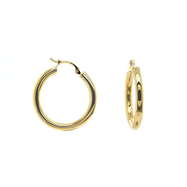 ◆STONEHENgE◆ 14K Earrings H0027 14K Yellow Gold Hoop Earrings – Long's Jewelers