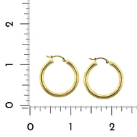 14K Yellow Gold Hoop Earrings