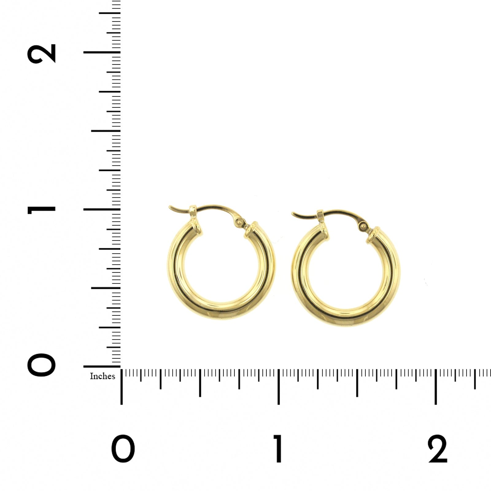 14K Yellow Gold Small Hoop Earrings