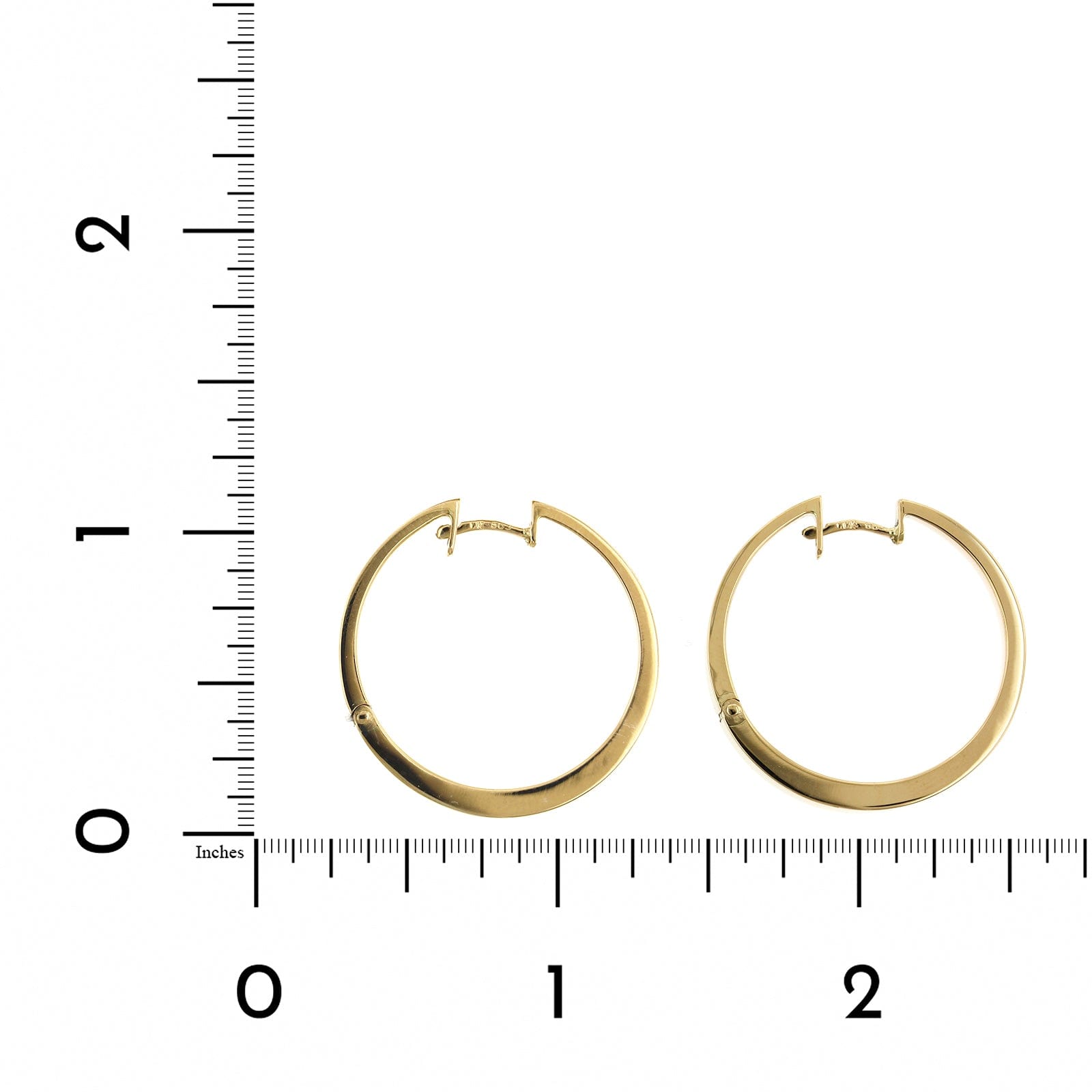 14K Yellow Gold Hoop Earrings