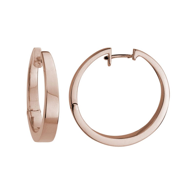 14K Rose Gold Hoop Earrings