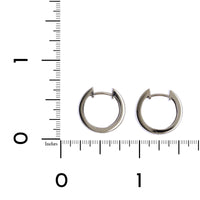 14K White Gold Huggie Hoops
