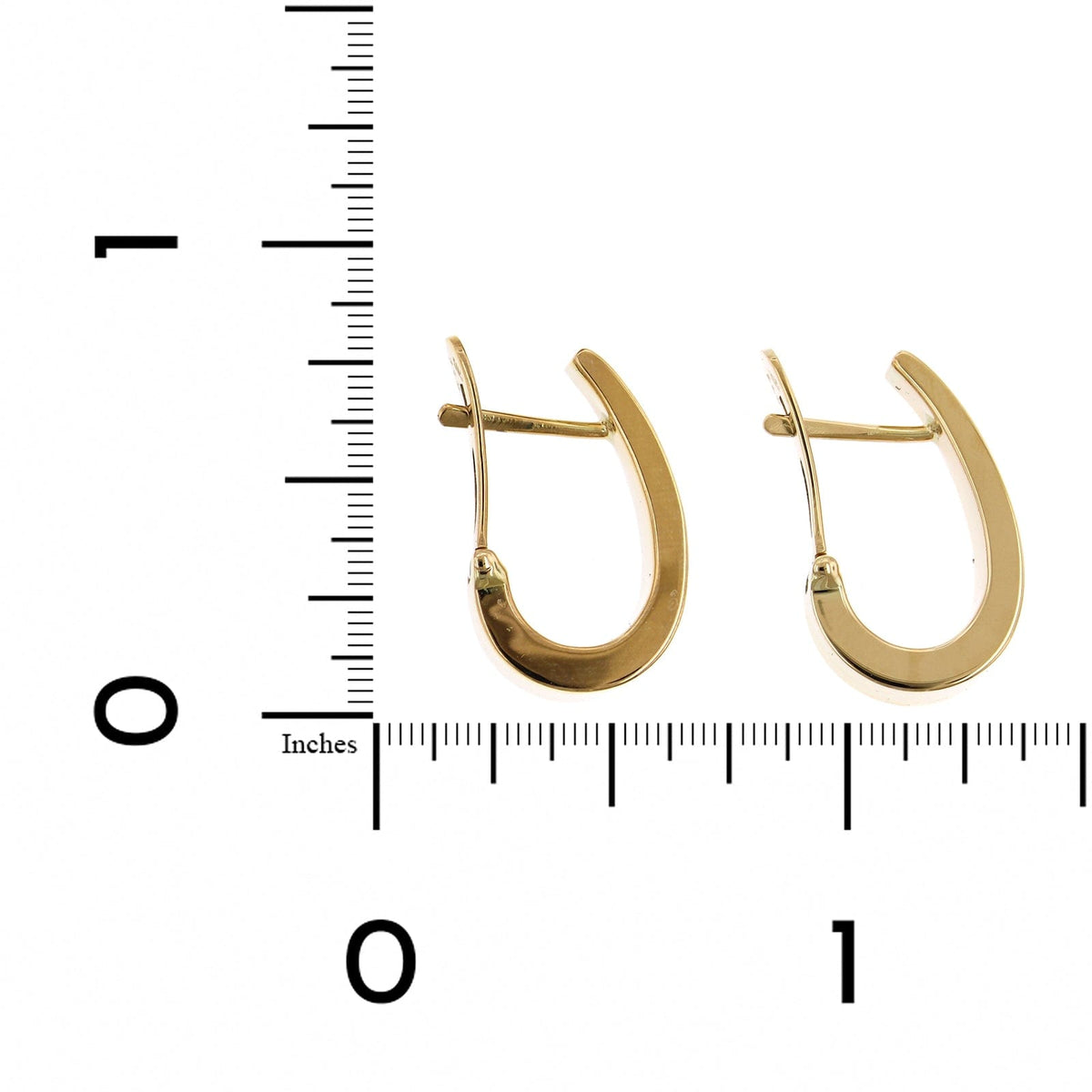 14K Yellow Gold Huggie Earrings