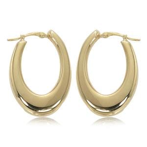 14K Yellow Gold Small U Hoop Earrings