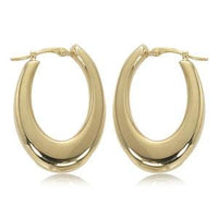 14K Yellow Gold Small U Hoop Earrings