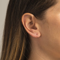 14K Rose Gold Hug Hoop Earrings