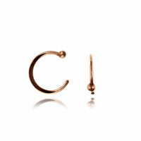 14K Rose Gold Hug Hoop Earrings