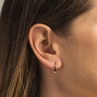 14K Yellow Gold Wishbone Hoop Earrings