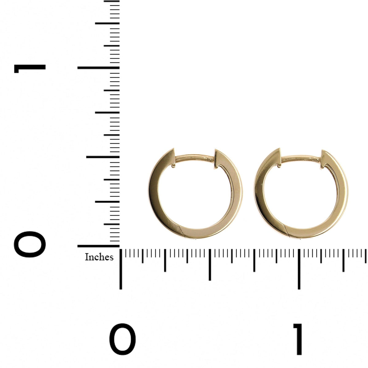 14K Yellow Gold Square Huggie Earrings, 14k yellow gold, Long's Jewelers