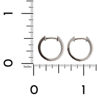 14K White Gold Square Huggie Earrings, 14k white gold, Long's Jewelers