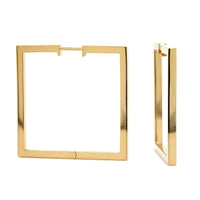 Cadar 18K Yellow Gold Square Foundation Hoop Earrings