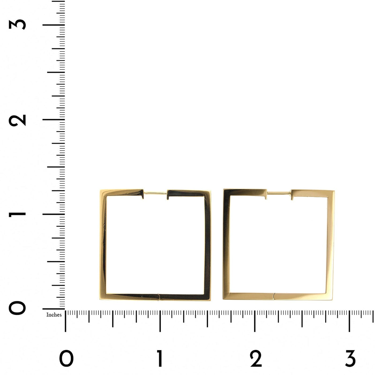 Cadar 18K Yellow Gold Square Foundation Hoop Earrings