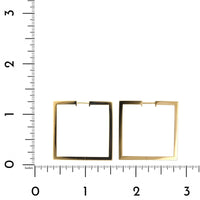 Cadar 18K Yellow Gold Square Foundation Hoop Earrings