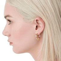 18K Yellow Gold Hellenistic Hoop Earrings, Long's Jewelers