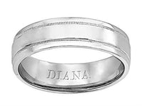 Platinum Polished Band with Milgrain