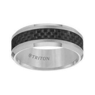 Tungsten Carbide 8mm Band with Carbon Fiber Inlay