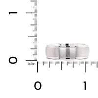 14K White Gold 7.5mm Brushed Finish Band