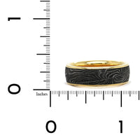 18K Yellow Gold & Stainless Steel Shotgun Barrel 7mm Band
