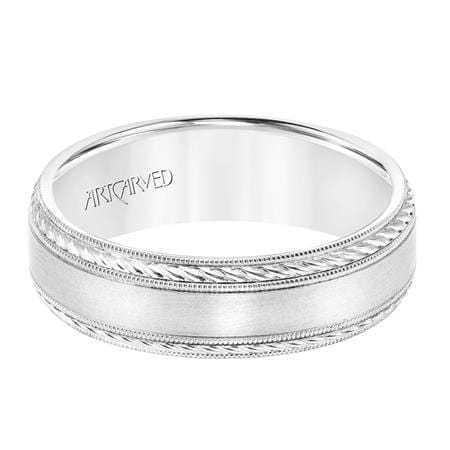 14K White Gold Satin Band