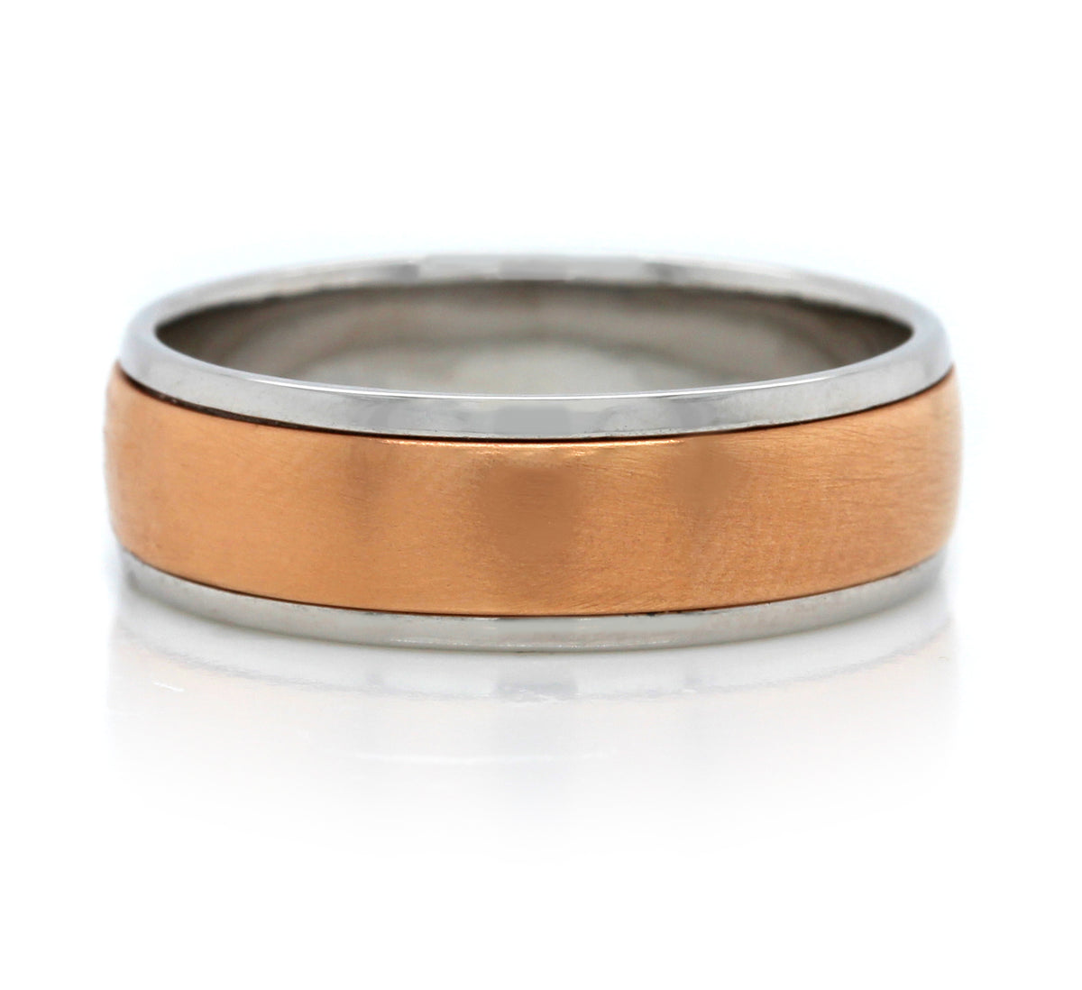 18K White and Rose Gold Band