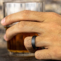 Tantalum Domed Band with Satin Finish
