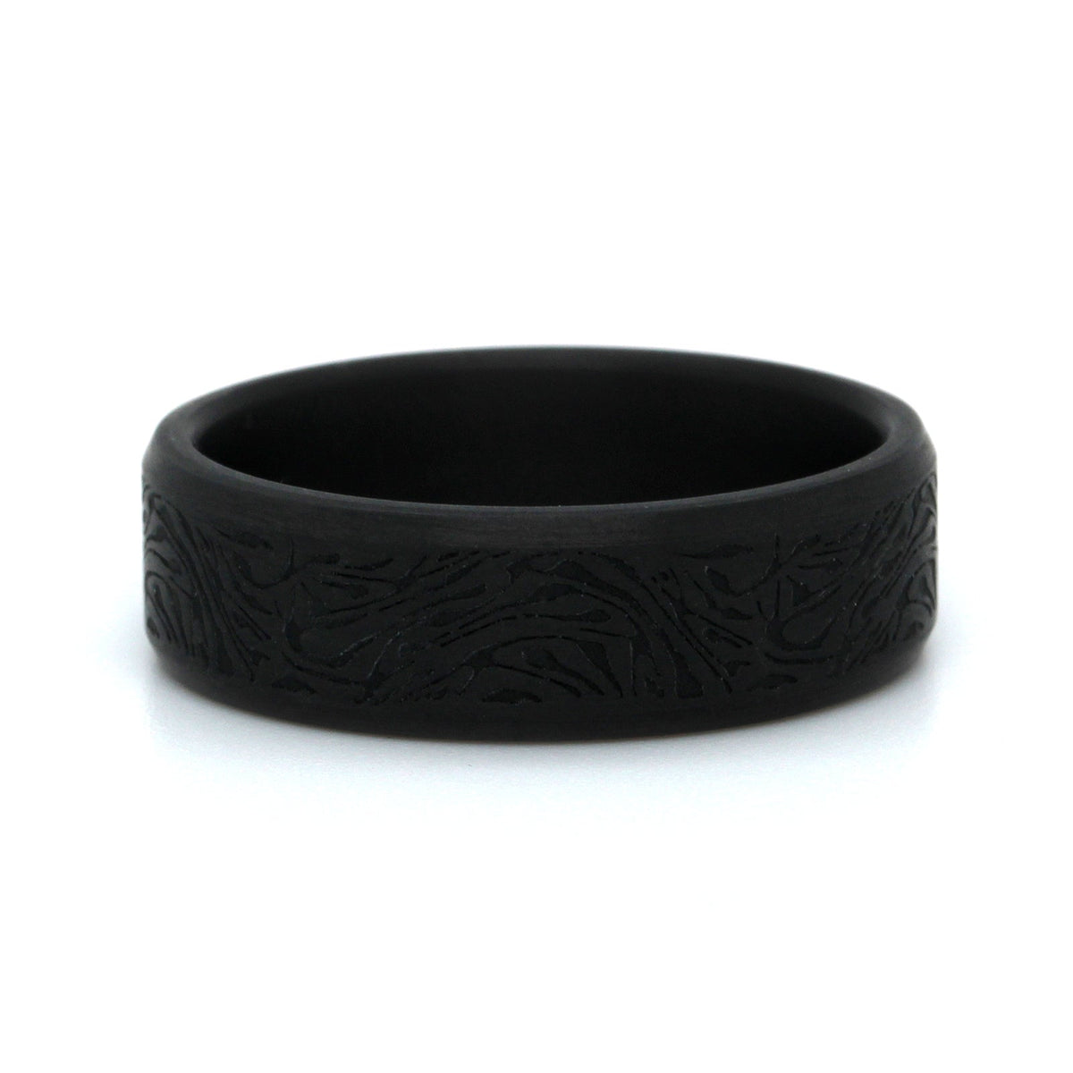 Tantalum Band with Mokume Pattern Center and High Polish Bevel Edges