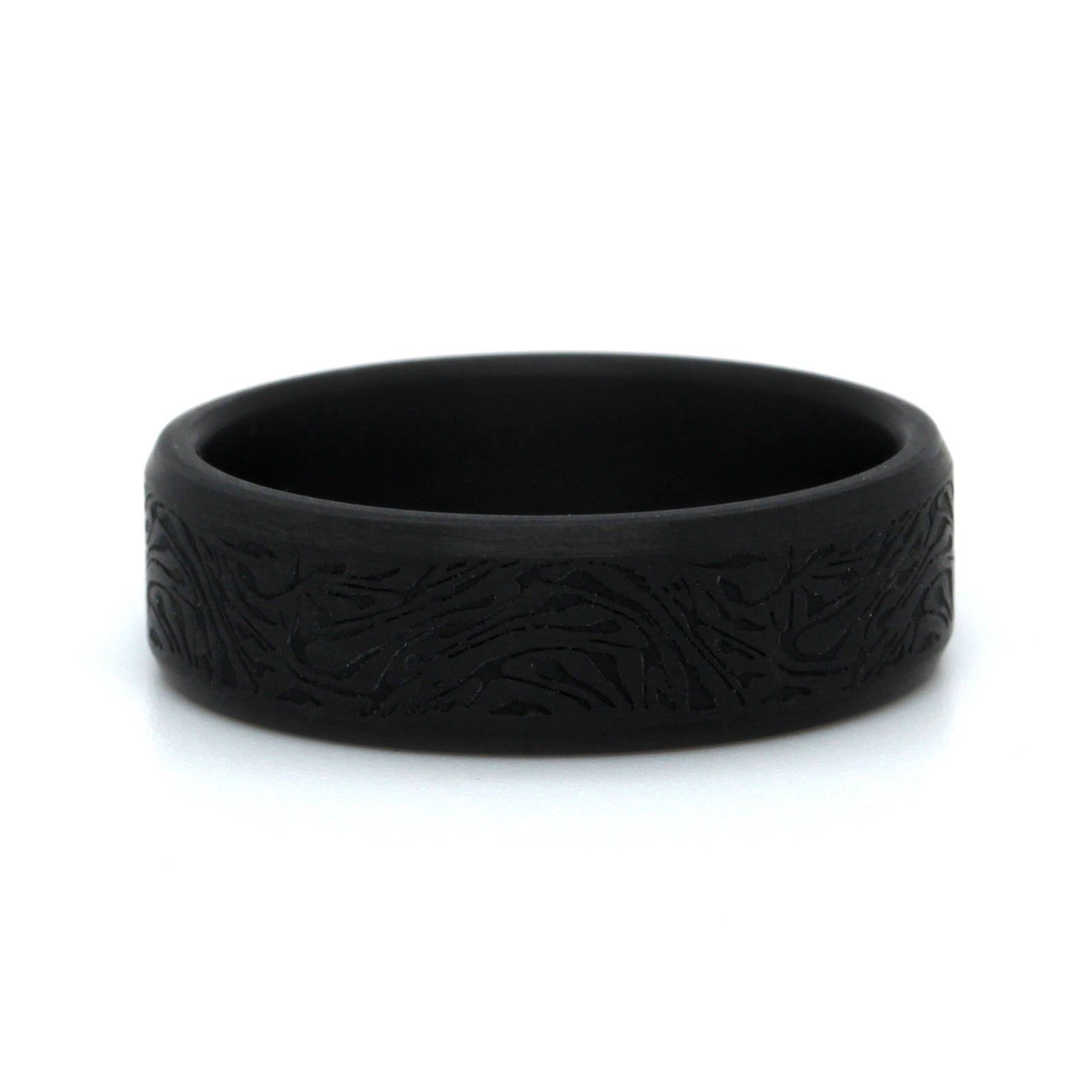 Tantalum Band with Mokume Pattern Center and High Polish Bevel Edges