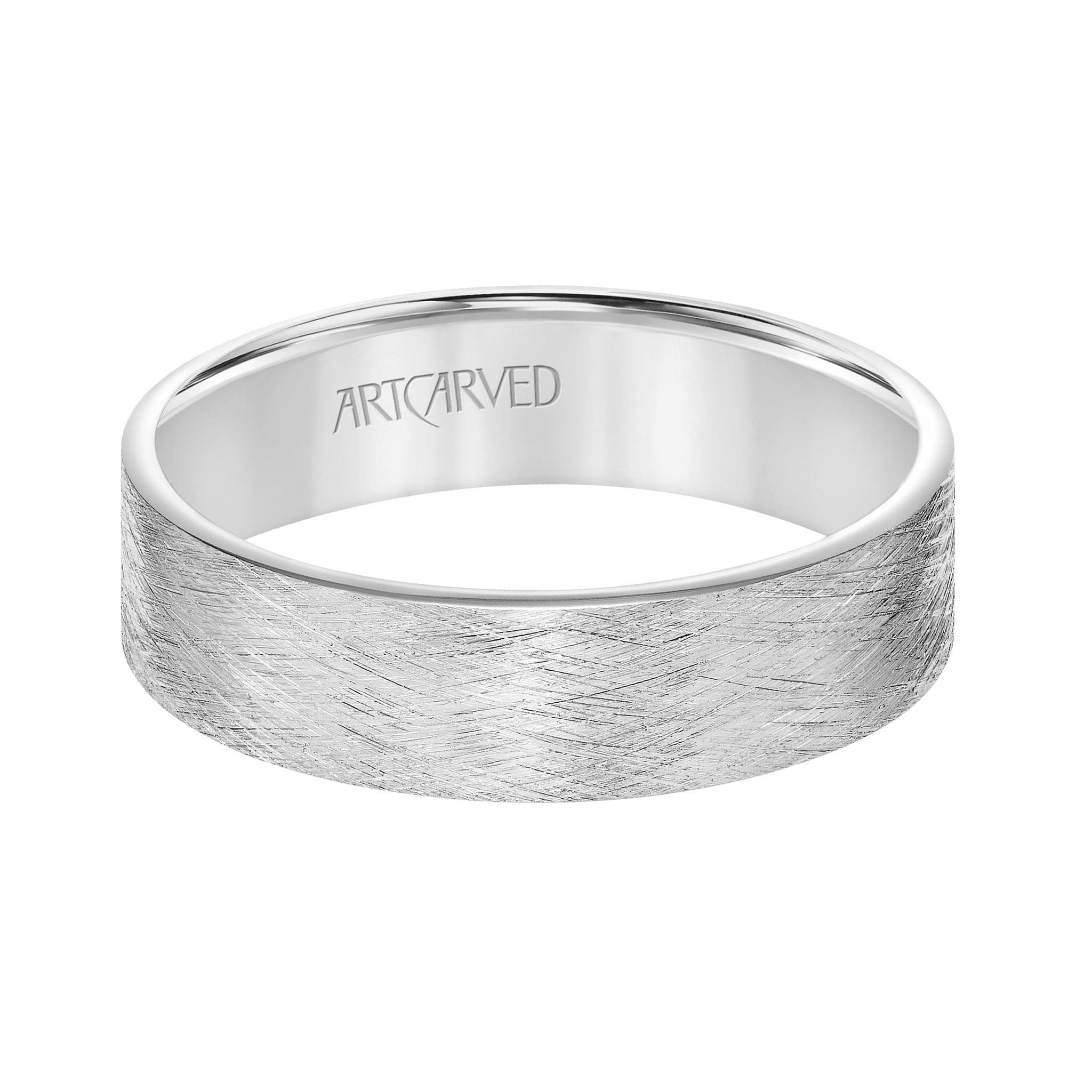 14K White Gold Satin Finish Band
