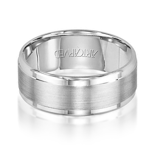 14K White Gold Satin Band