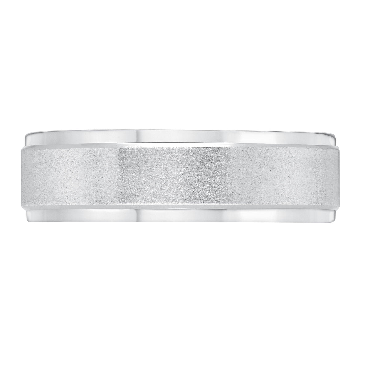 14K White Gold Satin Band
