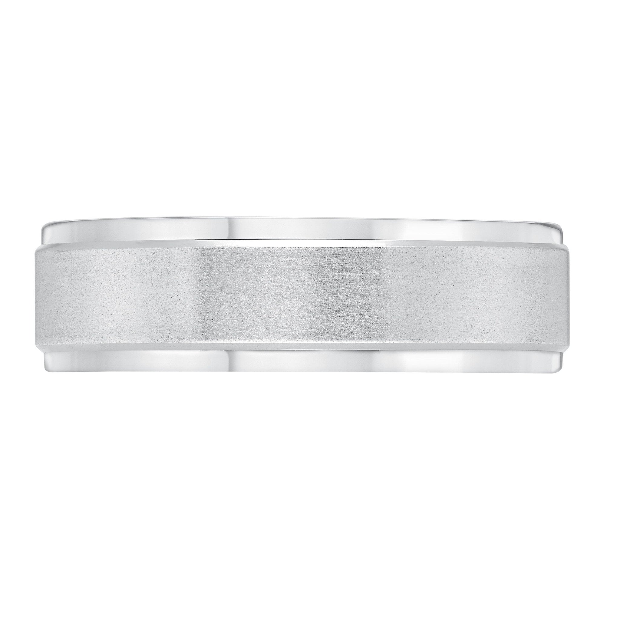14K White Gold Satin Band