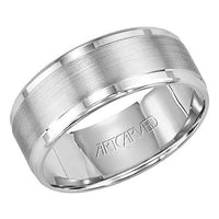 Platinum Satin Finish Center and Polished Edge Band
