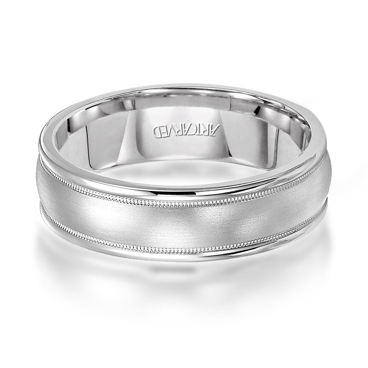 14K White Gold Satin Band