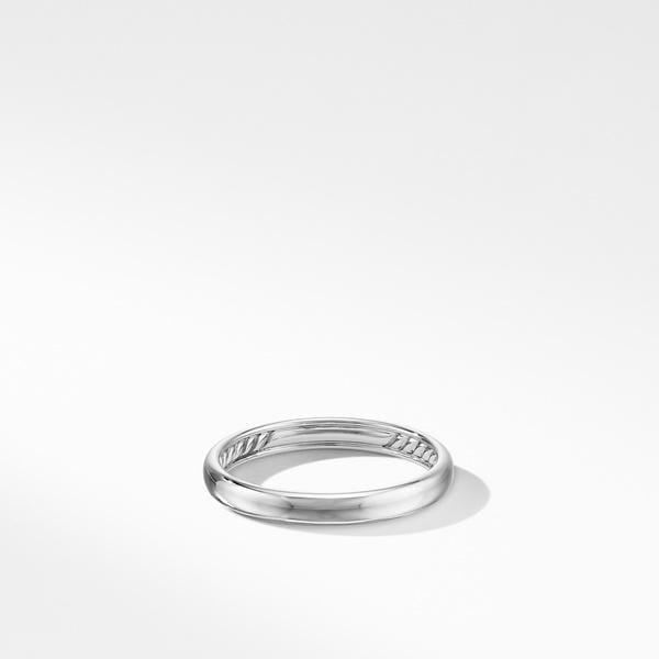 DY Classic Band Ring in 18K White Gold