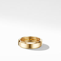 Beveled Band Ring in 18K Yellow Gold