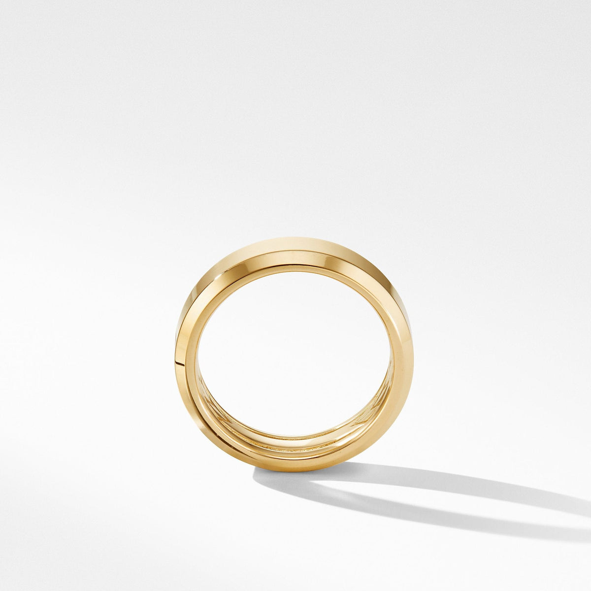 Beveled Band Ring in 18K Yellow Gold