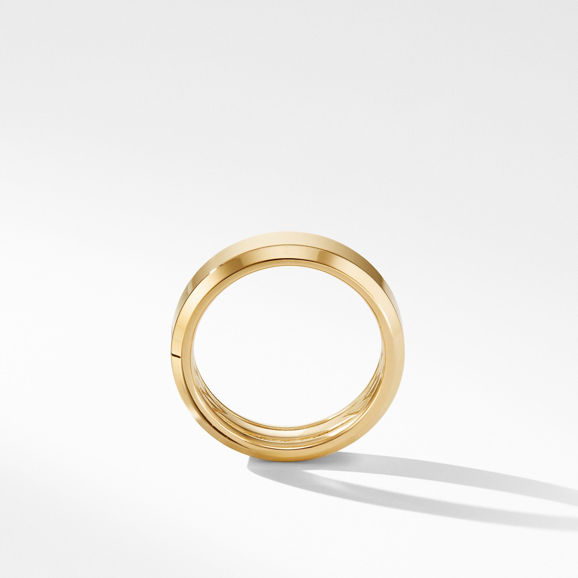 Beveled Band Ring in 18K Yellow Gold