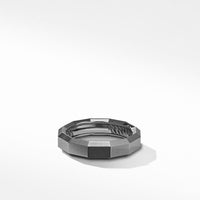Faceted Band Ring in Grey Titanium