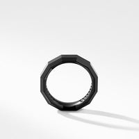 Faceted Band Ring in Black Titanium