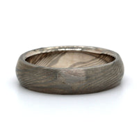 Palladium Sterling Silver Ash Pattern Wedding Band