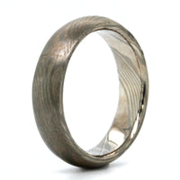 Palladium Sterling Silver Ash Pattern Wedding Band